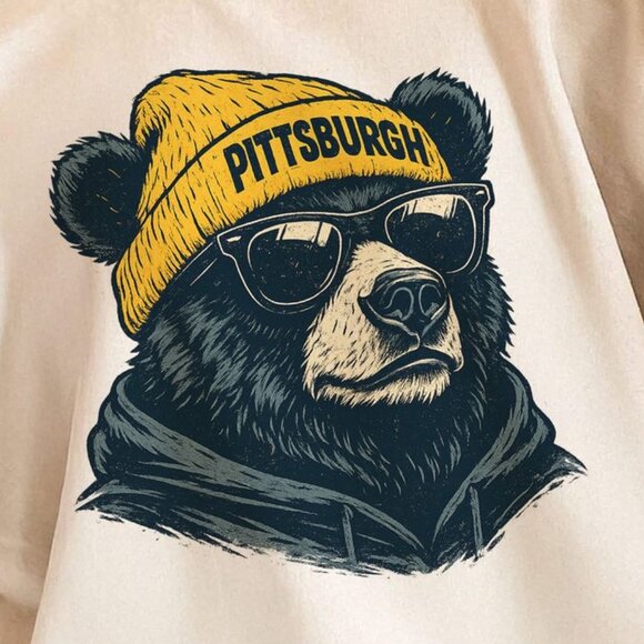 Pittsburgh Football Graphic Style Crewneck Sweatshirt 166 - Picture 2 of 5